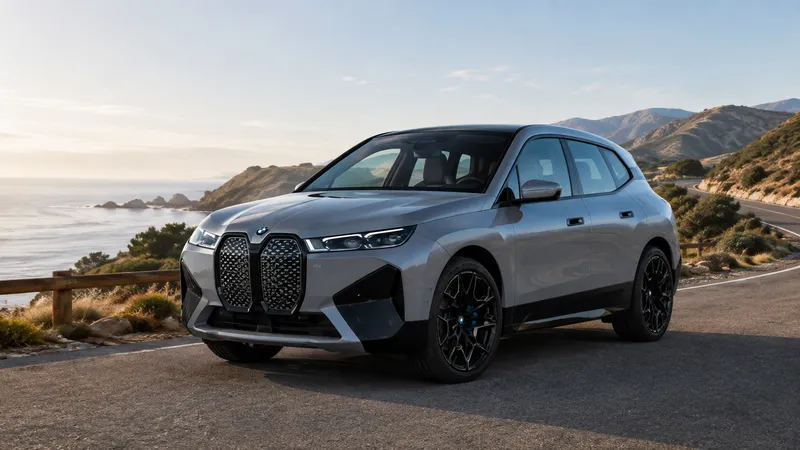 BMW iX xDrive50 electric SUV in blue