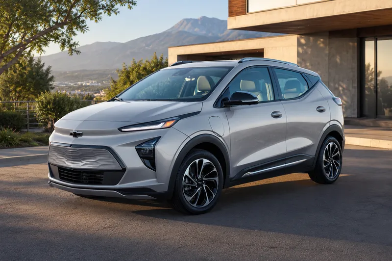 2024 Chevrolet Bolt EUV in silver, side view