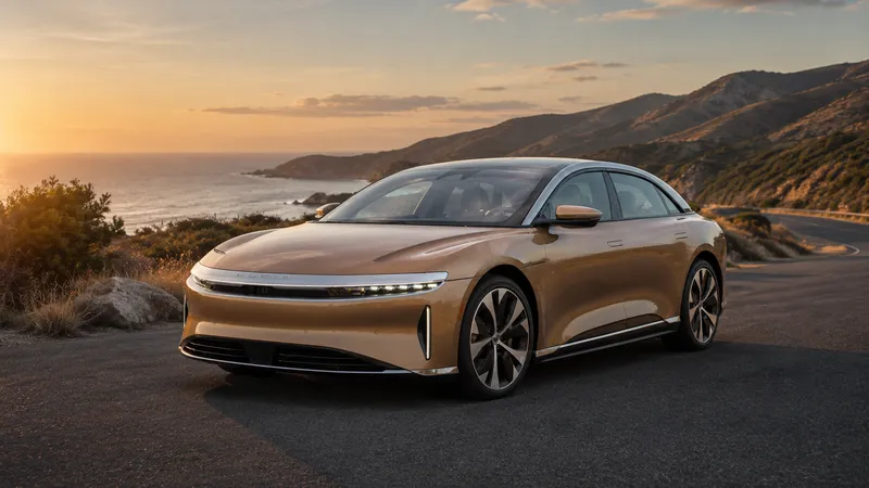 Lucid Air Dream luxury electric sedan in white