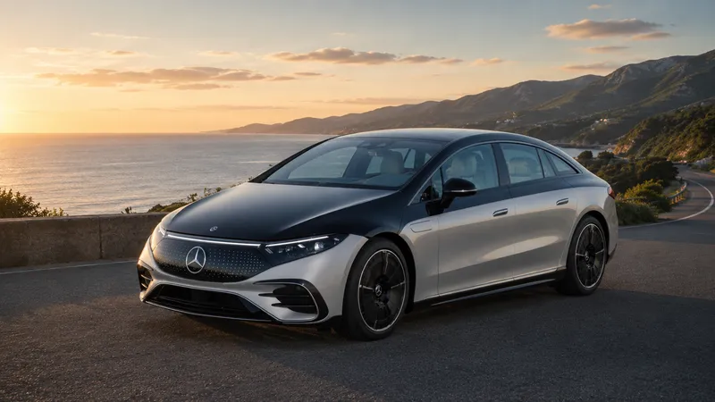 Mercedes EQS 450+ luxury electric sedan in grey