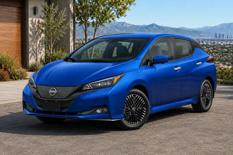 2024 Nissan Leaf SV Plus in white, front view