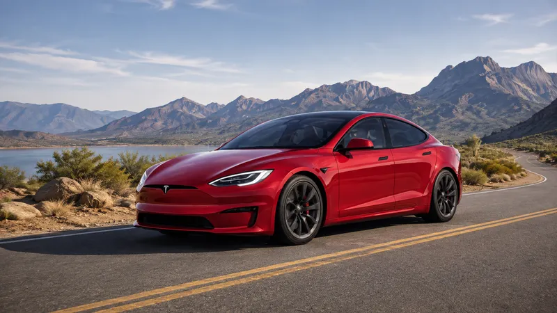 Tesla Model S Long Range in red